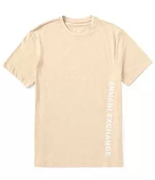 Футболка с коротким рукавом и логотипом Armani Exchange, бежевый