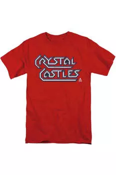Футболка с коротким рукавом и логотипом Atari Crystal Castles для взрослых Gildan, красный