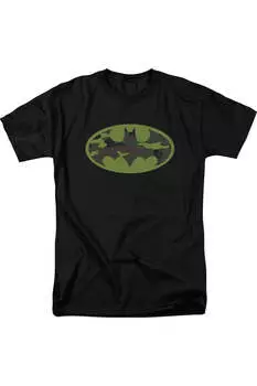 Футболка с коротким рукавом и логотипом Batman Camo для взрослых Gildan, черный