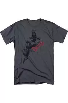 Футболка с коротким рукавом и логотипом Batman Sketch Bat Red для взрослых Gildan