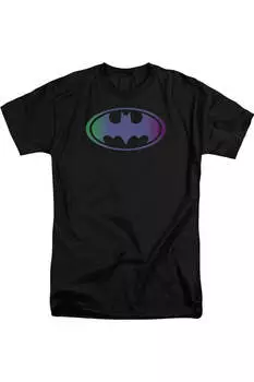 Футболка с коротким рукавом и логотипом Batman Gradient Bat для взрослых Gildan, черный
