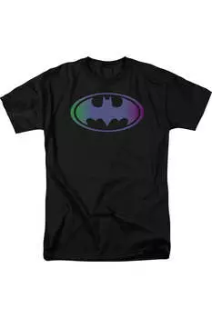 Футболка с коротким рукавом и логотипом Batman Gradient Bat для взрослых Gildan, черный