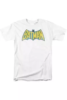 Футболка с коротким рукавом и логотипом DC Comics Classic Batman для взрослых Gildan, белый