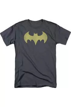 Футболка с коротким рукавом и логотипом DC Comics Batgirl, состаренная, для взрослых Gildan, цвет charcoal