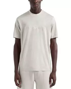 Футболка с коротким рукавом и логотипом Emporio Armani, слоновая кость/кремовый