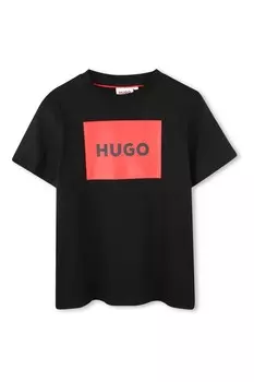 Футболка с коротким рукавом и логотипом Hugo, черный