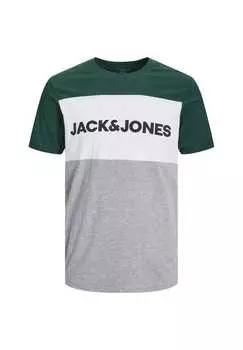 Футболка с коротким рукавом и логотипом Jack & Jones, цвет pine grove