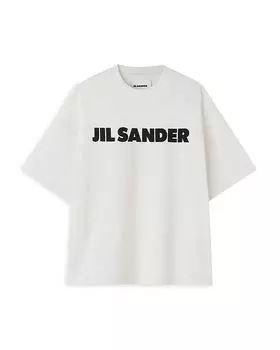 Футболка с коротким рукавом и логотипом Jil Sander, белый