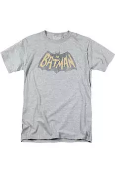 Футболка с коротким рукавом и логотипом классического телешоу Batman для взрослых Gildan, цвет athletic heather