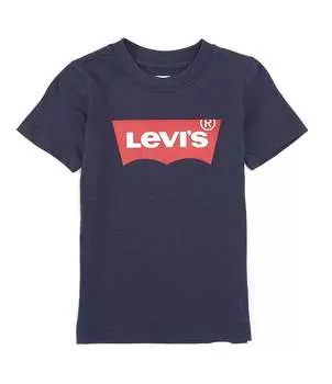 Футболка с коротким рукавом и логотипом Levi's Little Boys 2T-7, синий