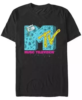Футболка с коротким рукавом и логотипом MTV Galaxy Moon для мужчин Fifth Sun, черный