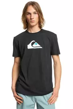 Футболка с коротким рукавом и логотипом Quiksilver, черный