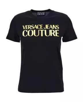 Футболка с коротким рукавом и логотипом Versace, черный