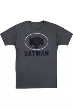 Футболка с коротким рукавом и маской Бэтмена в овале для взрослых Gildan, цвет charcoal