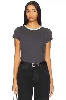 Футболка с коротким рукавом и металлическим наконечником Goldie, цвет iron