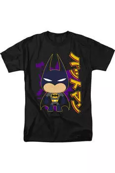 Футболка с коротким рукавом и милым кандзи Batman для взрослых Gildan, черный