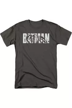 Футболка с коротким рукавом и надписью «Бэтмен» на сером фоне для взрослых Gildan, цвет charcoal