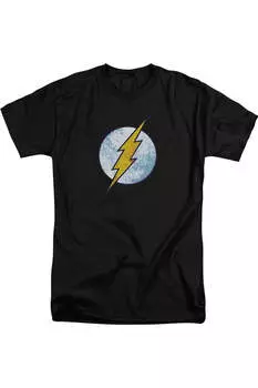 Футболка с коротким рукавом и неоновым логотипом DC Comics Flash Flash для взрослых Gildan