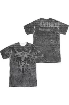 Футболка с коротким рукавом и принтом Batman Ride Free (спереди/сзади) для взрослых из полиэстера Gildan, белый