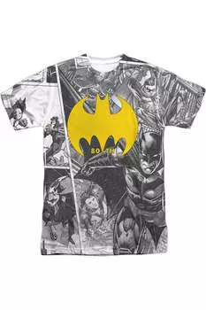 Футболка с коротким рукавом и принтом «Бэтмен» для взрослых из полиэстера Gildan, белый