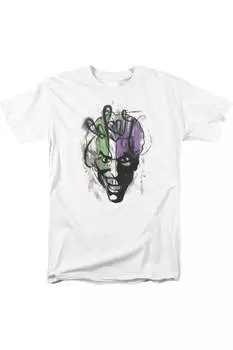 Футболка с коротким рукавом и принтом «Бэтмен Джокер» для взрослых Gildan, белый
