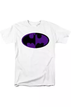 Футболка с коротким рукавом и принтом «Бэтмен Сплит» для взрослых Gildan, белый