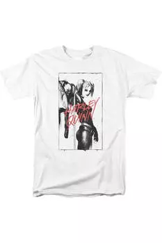 Футболка с коротким рукавом и принтом Бэтмена Куинна Gildan, белый