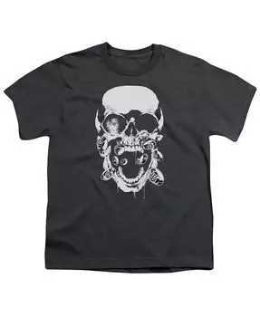 Футболка с коротким рукавом и принтом черепа-фонаря для мальчиков Green Lantern, серый