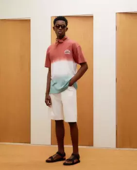 Футболка с коротким рукавом и принтом Dip Dye Green Coast, красный