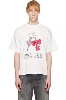 Футболка с коротким рукавом и принтом на брелоке Small Talk Studio, белый