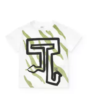 Футболка с коротким рукавом и принтом спереди Tuc tuc, белый