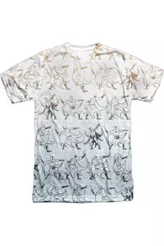 Футболка с коротким рукавом и рисунком Бэтмена Батаранга для взрослых из полиэстера Gildan, белый