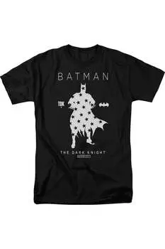 Футболка с коротким рукавом и силуэтом звезды Бэтмена для взрослых Gildan, черный