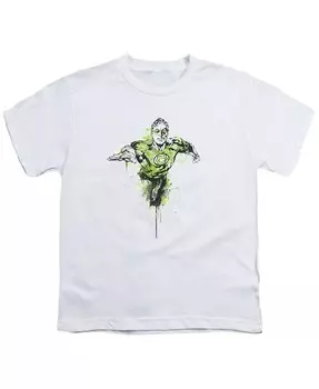 Футболка с коротким рукавом и татуировкой для мальчиков Green Lantern, белый