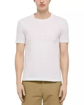 Футболка с коротким рукавом и тисненым логотипом Helmut Lang, белый