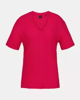 Футболка с коротким рукавом и V-образным вырезом Hugo Boss, фуксия