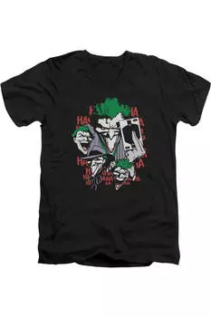 Футболка с коротким рукавом и V-образным вырезом для взрослых DC Comics Four Of A Kind Gildan, черный