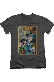 Футболка с коротким рукавом и V-образным вырезом для взрослых Batman Detective #380 Gildan, цвет charcoal