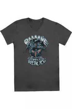 Футболка с коротким рукавом и V-образным вырезом для взрослых «Бэтмен Бэйн сломает тебя» Gildan, цвет charcoal