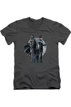 Футболка с коротким рукавом и V-образным вырезом для взрослых Batman Spotlight Gildan, цвет charcoal