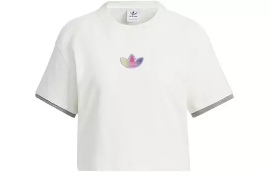 Футболка с коротким рукавом и вышитым логотипом «Off White» Adidas Originals