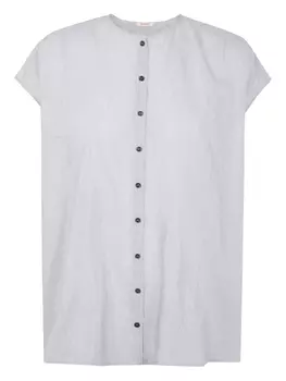 Футболка с коротким рукавом и застежкой на пуговицы Apuntob, серый