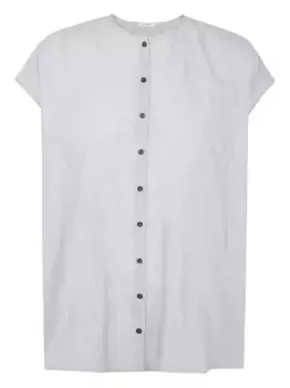 Футболка с коротким рукавом и застежкой на пуговицы Apuntob, серый