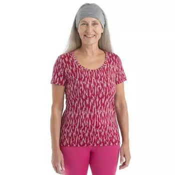 Футболка с коротким рукавом Icebreaker 150 Tech Lite II Glaci Cam Merino, розовый