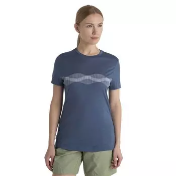 Футболка с коротким рукавом Icebreaker Merino 150 Tech Lite III Mountain Lines, синий