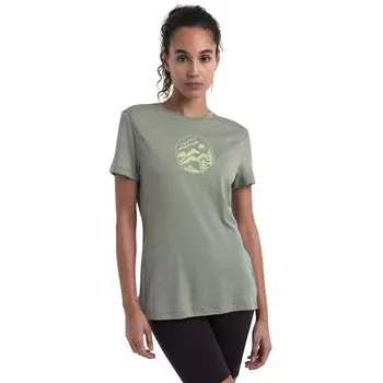 Футболка с коротким рукавом Icebreaker Merino 150 Tech Lite III Camping Circle, зеленый