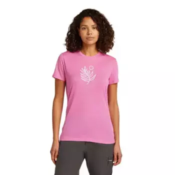 Футболка с коротким рукавом Icebreaker Merino 150 Tech Lite Fresh Fern, розовый