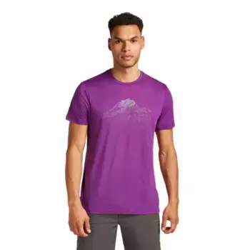 Футболка с коротким рукавом Icebreaker Merino 150 Tech Lite Rising Light, фиолетовый