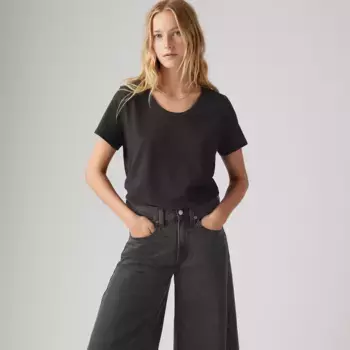 Футболка с коротким рукавом из хлопка и льна Bridget Levi's, цвет Anthracite Night - Black