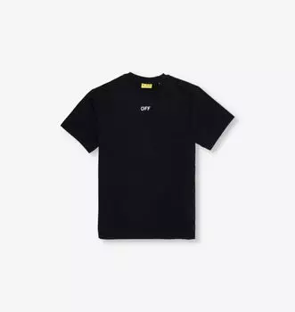 Футболка с коротким рукавом из хлопкового трикотажа Stamp для детей от 4 до 12 лет Off-White C/O Virgil Abloh, белый